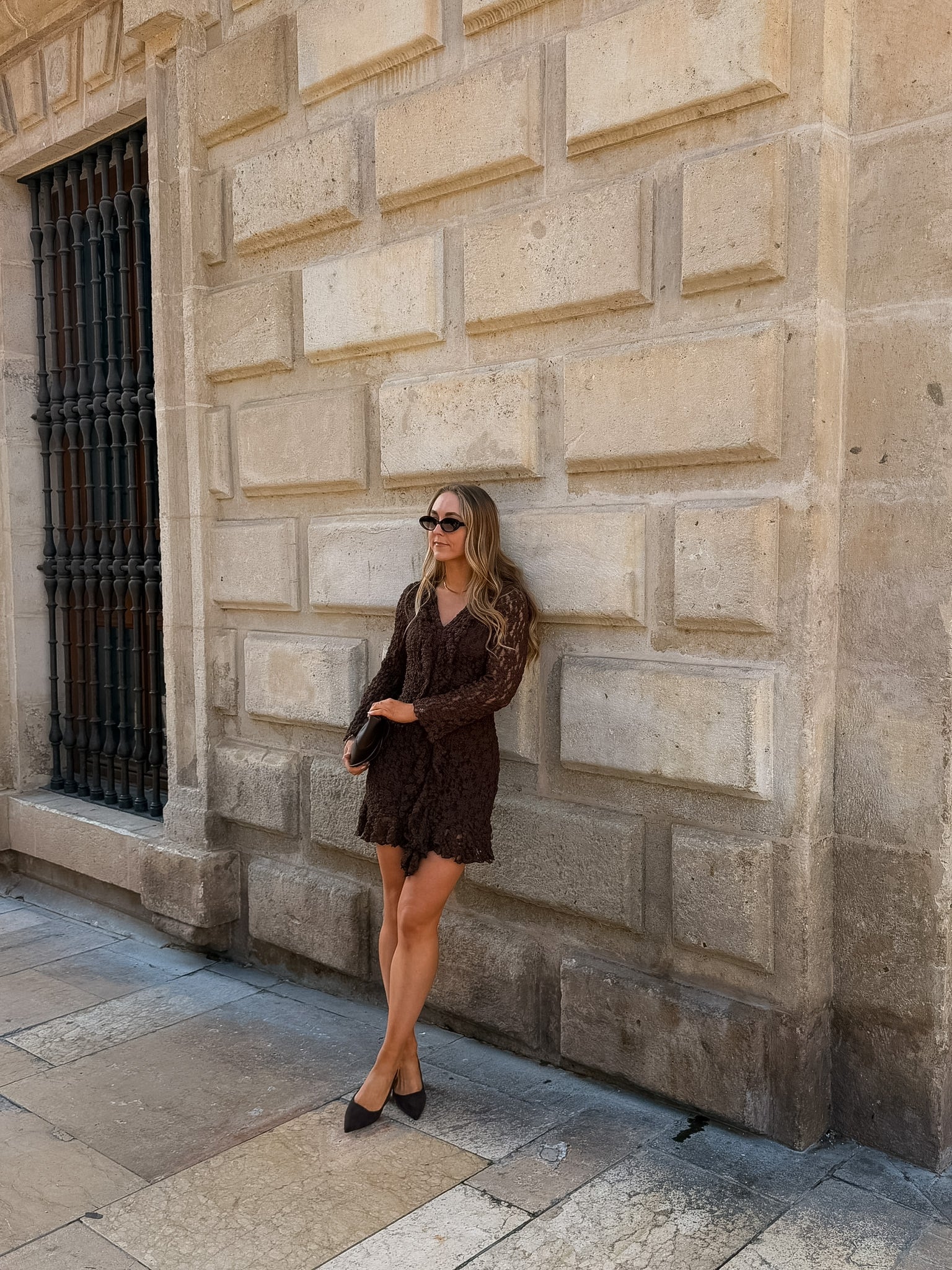 AWKIENNA Short Dress - Chocolate Torte